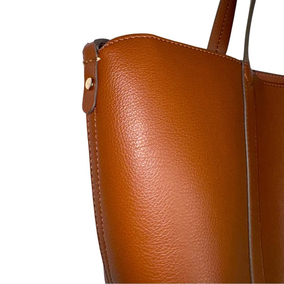 DRAPER JAMES Elle Convertible Tote Bag Brown Flower Charm - Picture 4 of 13